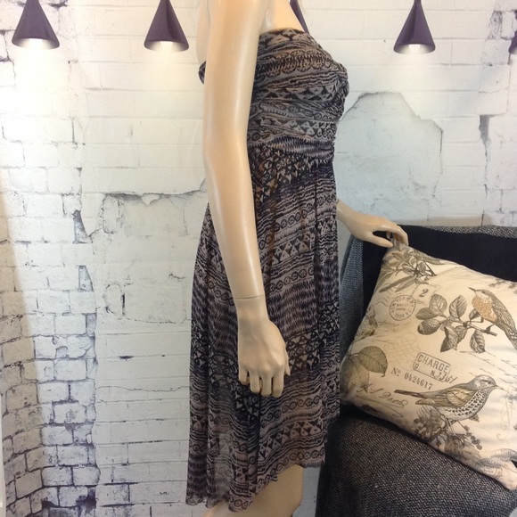 Free People Strapless Tribal Print High-Low Dress - Picture 4 of 6